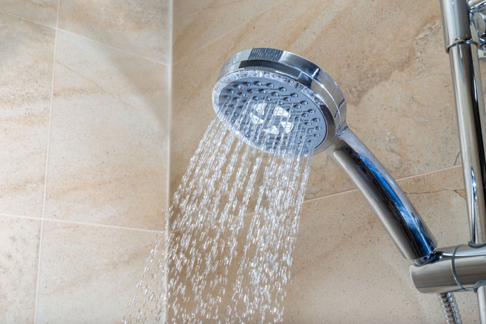 Soft Water Running out of a shower head